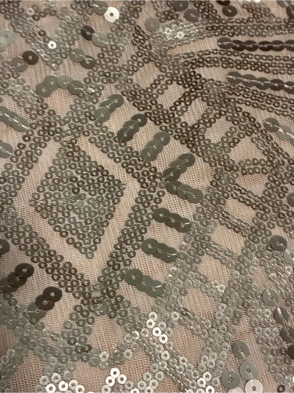 Sequin Embellished Beige Cosmetic pouch NWT